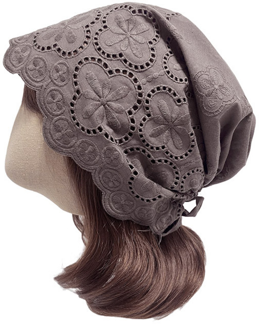 엄마짱 MDS_8490_티아라펀칭 밴딩끈두건 셔링모자 중년여성 비니 봄여름두건 엄마선물모자 생활복 헤어두건