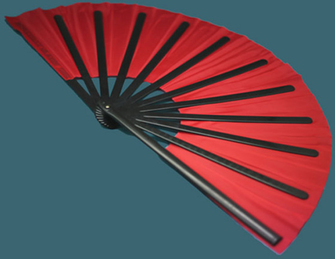 마술도구 공연용 무용용 악세사리 소품 회오리 부채-블랙바 앤 레드, 1개