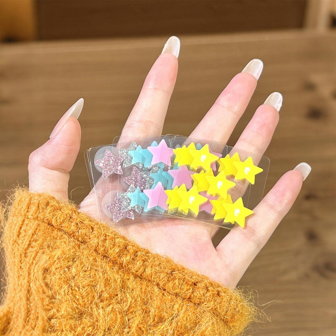 별모양 여드름패치 트러블패치 핑크 블랙 개추템 얠로우 틱톡, 그린별 5개입 그린메이크업박스