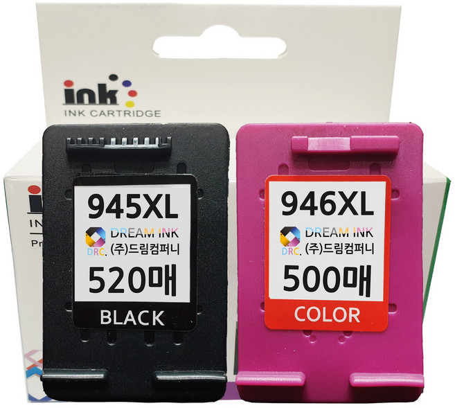 드림잉크 PG-945 CL-946 XL 호환 캐논 MG3090 MG2490 TR4590 TR4690 TS3490 TS3492 용, PG-945 CL-946 프리미엄대용량 세트, 1개