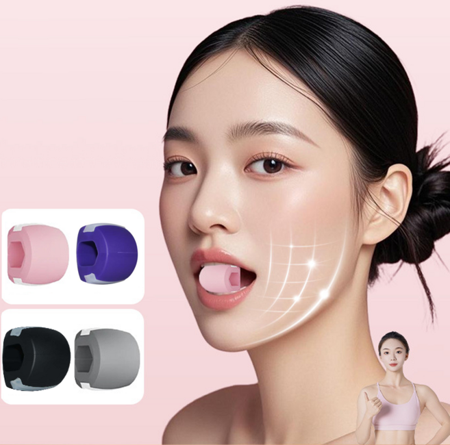 2026 이중턱 안면근육 운동기구 V라인 리프팅, 4개, 그림색