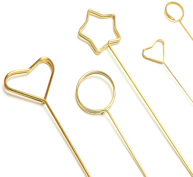 금속 꽃다발메시지카드픽 선물 화분 인테리어용 카드픽 데코픽, 하트(소), 2세트