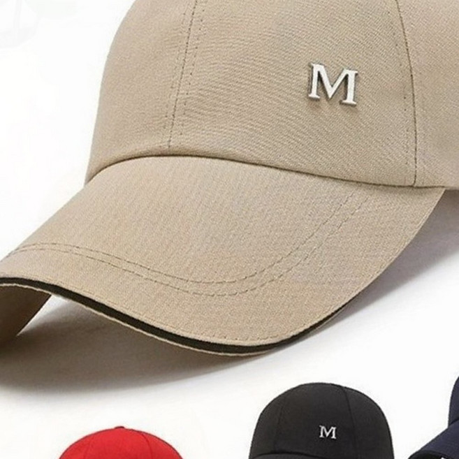 M로고볼캡 야구 모자 심플 패션 캐주얼 커플 대두 볼 캡