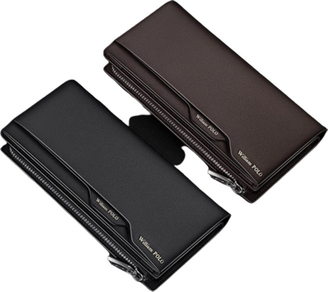 윌리엄폴로 남성장지갑 지퍼형 소가죽지갑 가죽장지갑 POLO191469