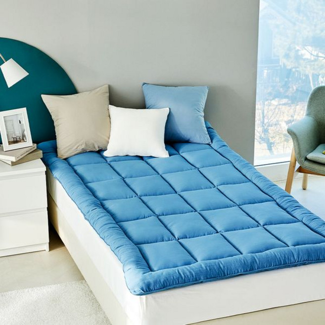 모던하우스 푹신한 소프트워싱 싱글 토퍼 블루 CV2222014