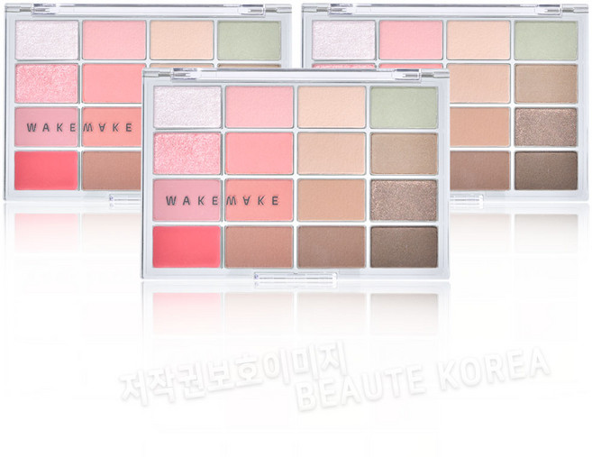 웨이크메이크 소프트 블러링 아이 팔레트, 21 폴 인 피그 블러링, 3개