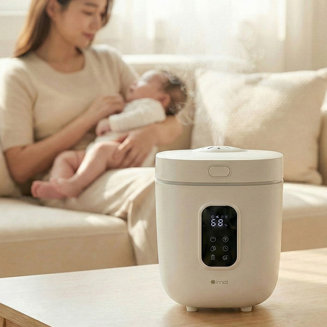이놀 100도 저소음 올스텐 가열식 무소음 3.5L 신생아 아기 가습기, 화이트 [EW006]