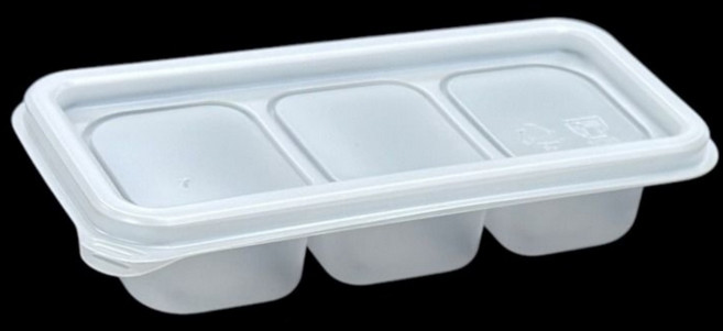 일회용 3칸 소스 반찬 용기 100세트 포장 배달, 1개