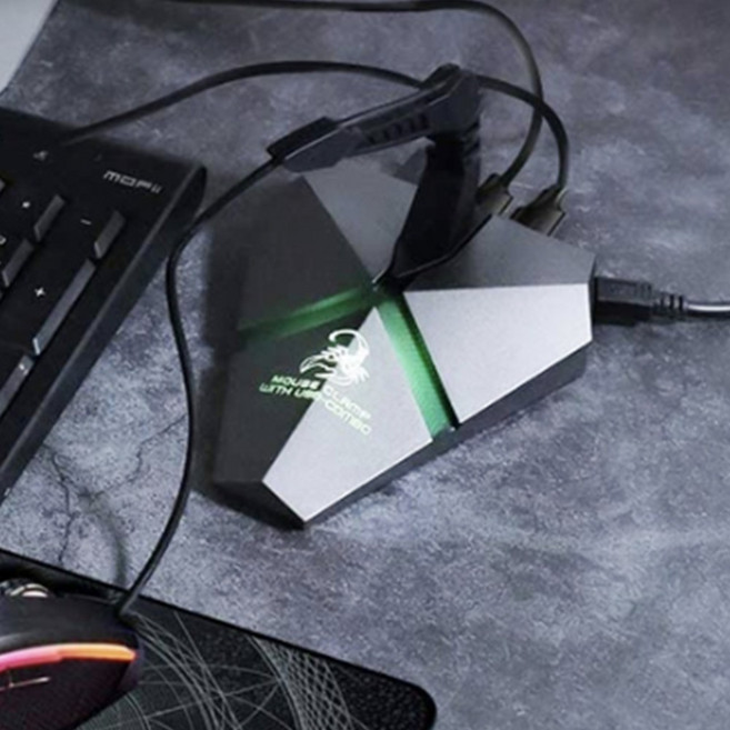 게이밍마우스번지대 LED 선 거슬림방지 케이블 거치대