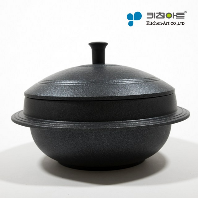 키친아트 양면마블 통주물 가마솥, 20cm, 1개