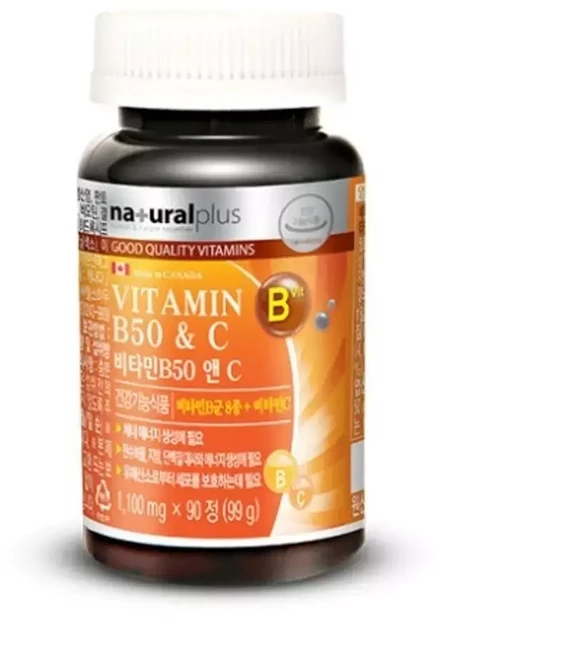내츄럴플러스 비타민B 비 삐콤 50 앤 C 씨 복합 플렉스90정x1통, 90정, 1개 - 쿠팡