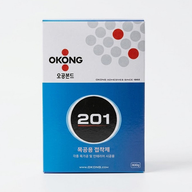 오공 201본드 목공용 접착제 섬유 종이 벽지 인테리어 시공 800g