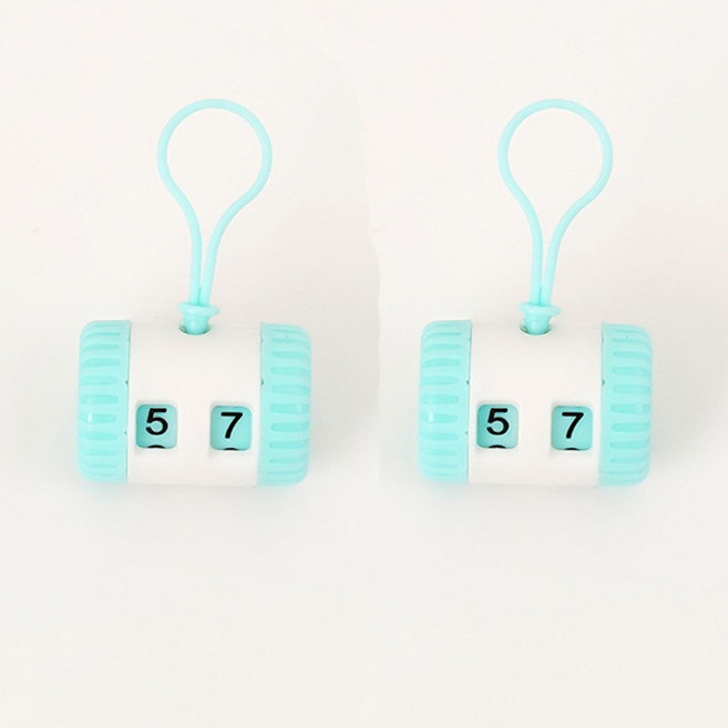 1+1 뜨개질 카운터 스티치 마커, 2개, 블루