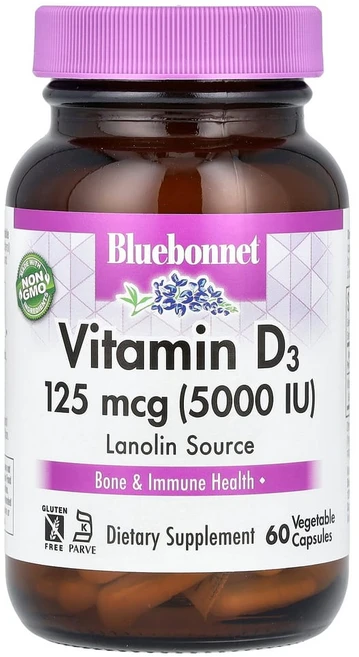 블루보넷 비타민D3 5000IU 60캡슐 VitaminD3, 1개, 60정 - 쿠팡