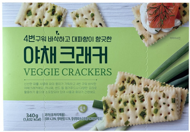 대파향 야채 크래커, 8개, 340g