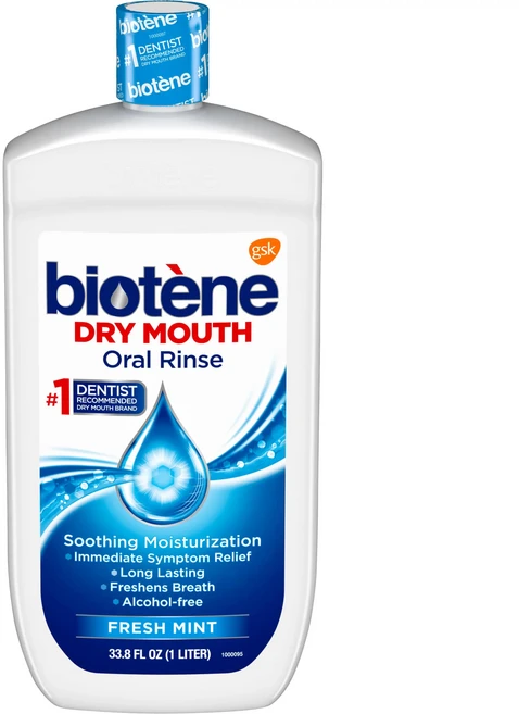 Biotene 바이오텐 드라이 마우스 린스 가글 입냄새제거제 구강청결제 프레시민트향, 4개, 1L - 쿠팡