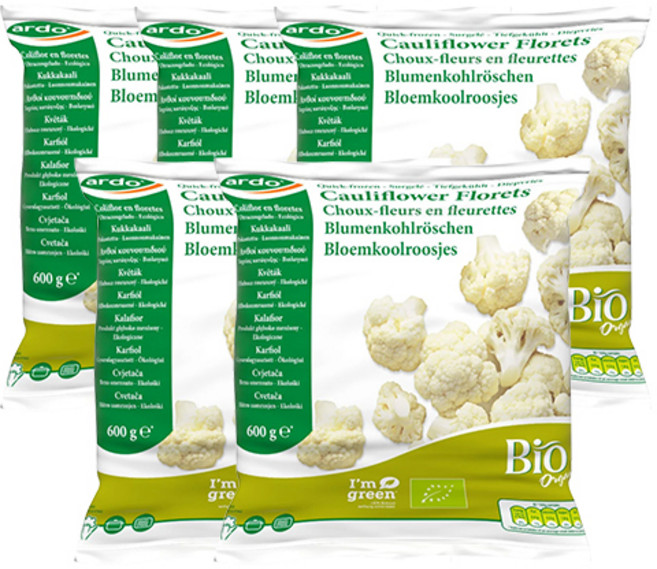 [ARDO] 냉동 유기농 콜리플라워 600g, 5개