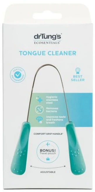 DrTung의 스테인리스 혀 스크레이퍼 성인 어린이를 위한 클리너 상쾌함을 도와주며 편안한 그립 핸들 사용이 간편하며 여행용 케이스 포함 스틸 1개 - 쿠팡