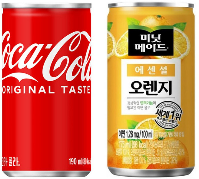 코카콜라 190ml 30개+미닛메이드 175ml 30개