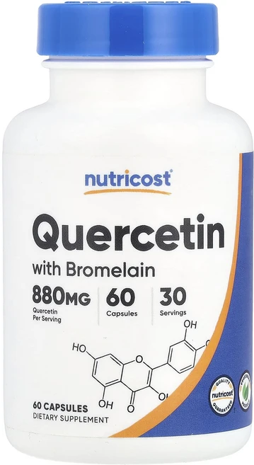 Nutricost 퀘르세틴 브로멜라인 함유 캡슐 60정, Nutricost퀘르세틴브로멜라인함유캡슐60정, 1개 - 쿠팡