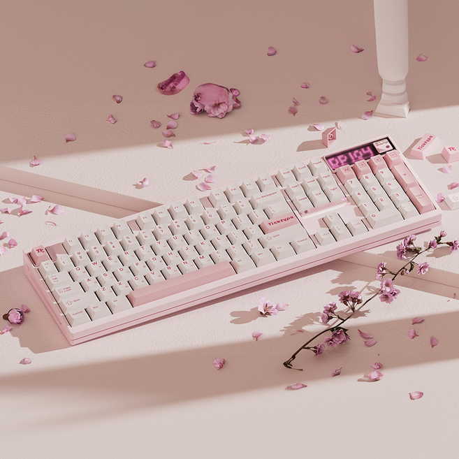 Ticktype DP104 유무선 기계식 키보드 스웨그키 공식 정품 한글, 라이축, 핑크