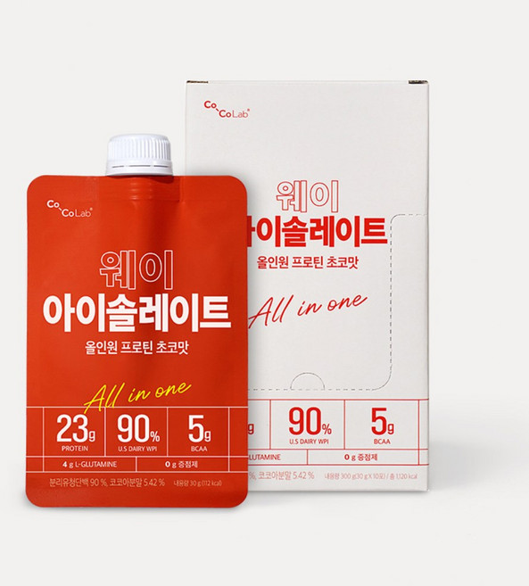 코코랩 WPI 웨이아이솔레이트 초코맛 30g, 10개