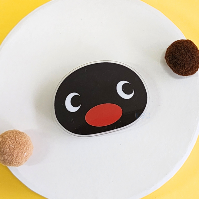 BSC 핑구 스마트톡 귀여운 펭귄 얼굴 스마트폰 홀더 모바일홀더, 1.핑구얼굴표정