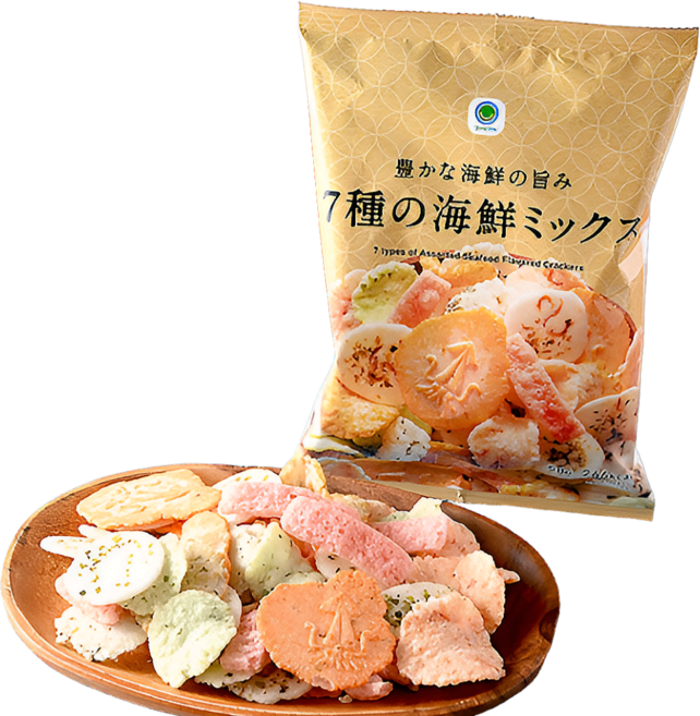 일본 패밀리마트 7종 카이센 해물믹스 스낵 58g, 5개