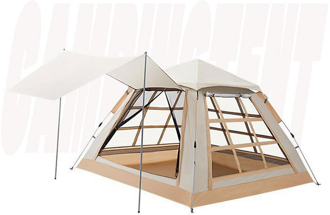 WEIOK 원터치 팝업 캠핑 텐트 그늘막 3~4인용 플로어윈도 파크 피크닉 전자동 드라이브 스루 선블럭+1제습 패드, M