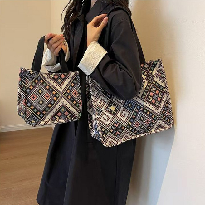 기쯔 여성 토트백 에코백 캔버스백 대+소