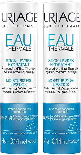 유리아쥬 오 떼르말 스틱 레브르 립밤, 무색, 4g, 2개