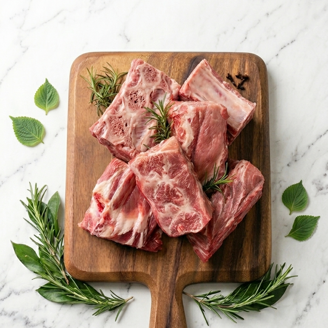 한돈 돼지고기 돼지 등뼈 감자탕용 감자등뼈 1kg 우시산한돈 냉동 더예쁜한우, 1개