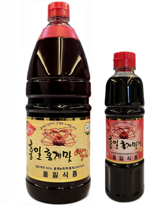 [홍일점] 홍게맛액젓1.8리터 1개 + 맛장500 1개 편스토랑 파김치비법, 1세트, 2.3L