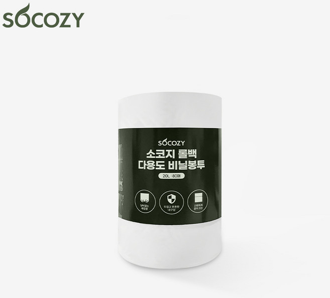 소코지 쓰레기봉투 분리수거 재활용 비닐봉투 배접, 1개, 20L