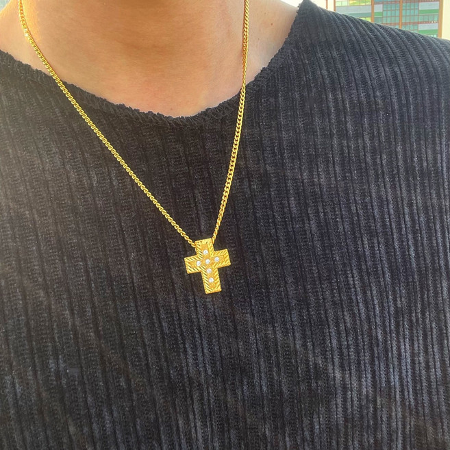 순금 24k 금 크로스컷팅 남자 11.25g(3) 메달 팬던트 펜던트 목걸이 선물 디자인