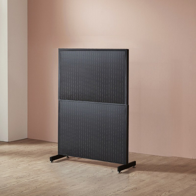 [엘린까사] 미들 철재 /철제 파티션 3color (800X1200), 타공_블랙