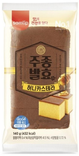 삼립 주종발효 허니 카스테라 140g, 4개