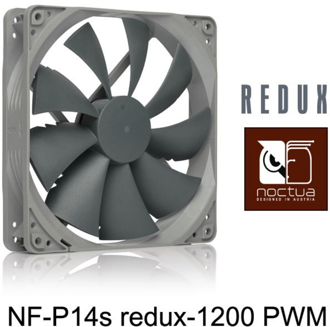 Noctua NF-P14s redux-1200 復刻雋永經典版PWM風扇(140mm方形扇框)