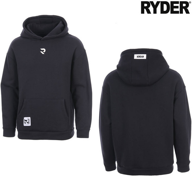 라이더 후드티 티셔츠 배드민턴 상의 긴팔티 기모 블랙 2022RHT-1 남성 여성 남녀공용 배드민턴복