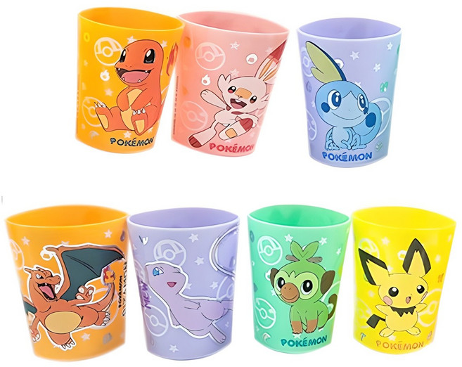 릴팡 포켓몬스터 컵 7종, 레인보우, 1세트, 180ml