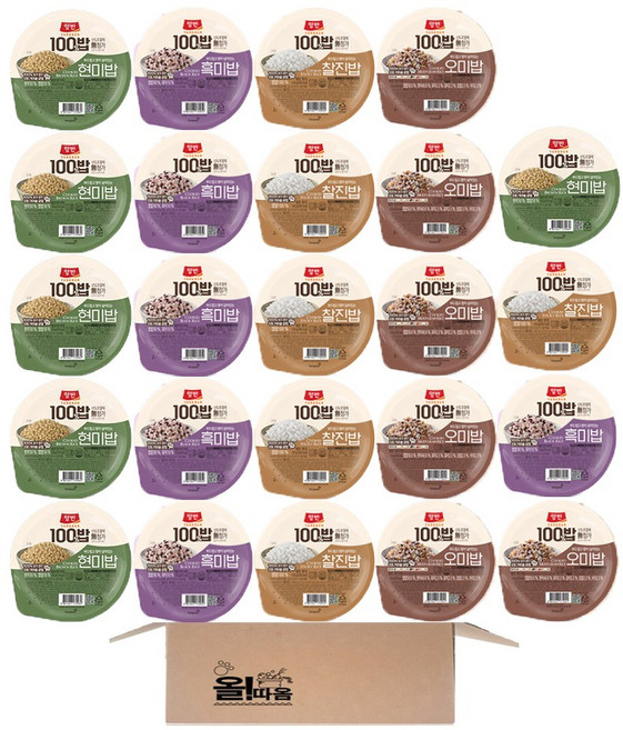동원 양반 100밥 130g 4종기획세트(찰진밥6+오미밥6+현미밥6+흑미밥6)