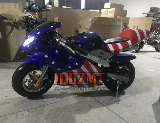 미니 오토바이 2 스트로크 49CC ATV 오프로드 실제 Superbike 모토 자전거 가솔린 파워 레이싱 Autocycle, 01 빠른  Mainland, 12 No. 21