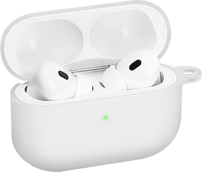 링고룸 에어팟 반투명 매트 케이스 보호 하드 실리콘 + 클리너 증정, 프로, 1개