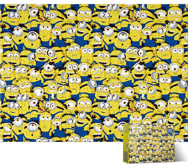 500피스 직소퍼즐 미니언즈 와글와글 (액자옵션선택) AL5313, 1개, 퍼즐단품(액자없음), 500조각