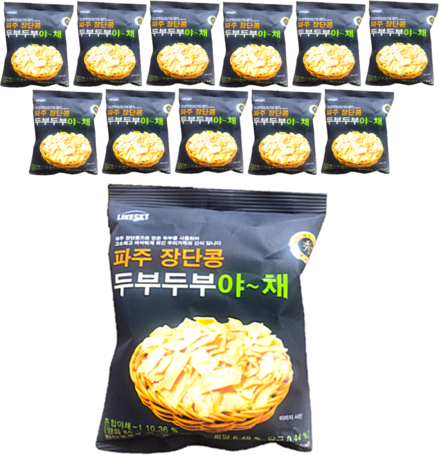 두부 두부 야채, 80g, 12개