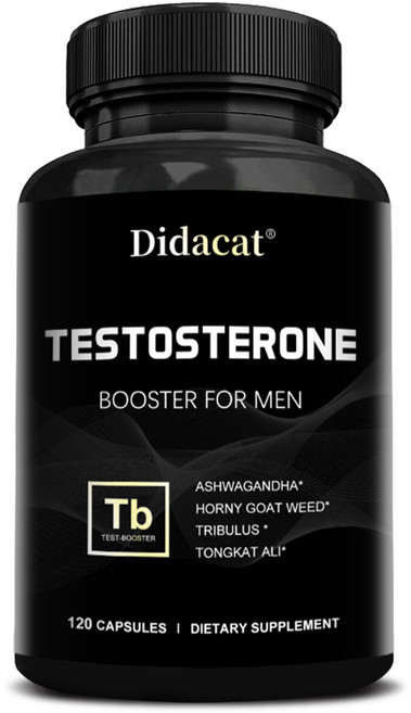 남성을 위한 테스토스테론 부스터 - 에스트로겐 차단제 - 자연 에너지 근력 및 지구력 강화 - 순수 근육 성장 - 성기능 향상 - 남성 성과 향상, 120회분, 1개