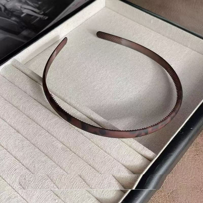 韓系簡約磨砂豹紋髮箍 波浪頭箍