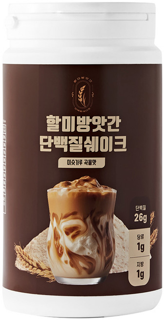 할미방앗간 단백질 쉐이크 식물성 곡물 식사대용 단백질 쉐이크, 500g, 1개