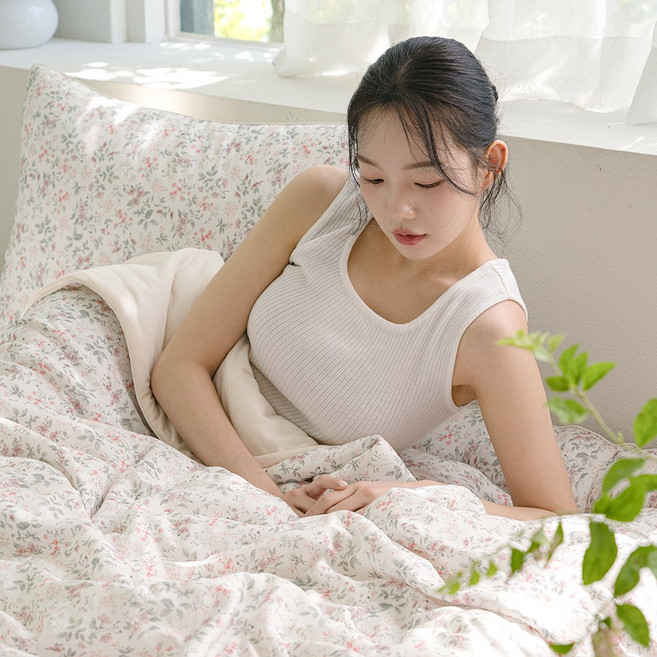 쿨오프 서머가든 냉감 모달 양면 여름이불