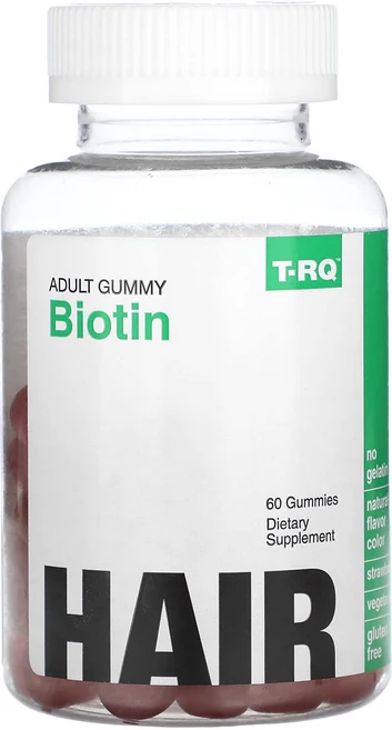 T-RQ 성인용 구미젤리 비오틴 딸기 맛 구미젤리 60개, 1개, 60정 - 쿠팡